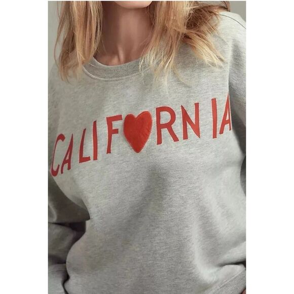 Anthropologie Rebecca Mayfield Graphic Sweatshirt California XS NEW - Picture 4 of 4